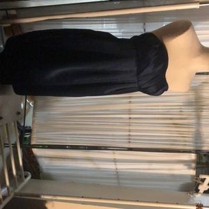 Navy blue cocktail dress.